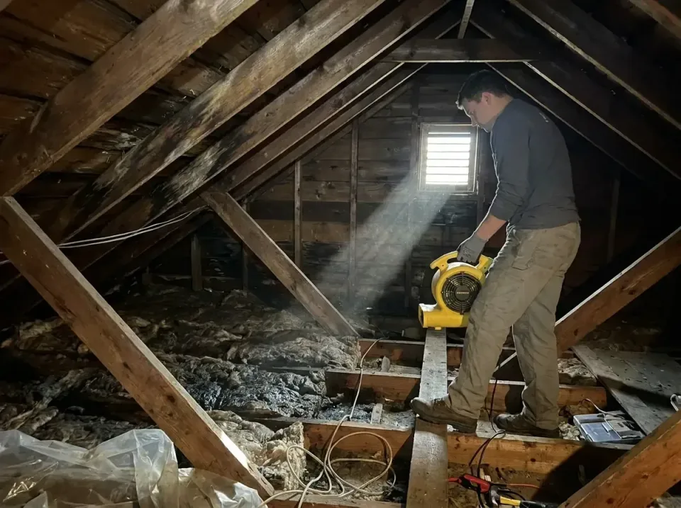 attic-water-damage-drying-proc-007 — frequently asked questions, Emergency Water Extraction & 24/7 Flood Response in Freebur…